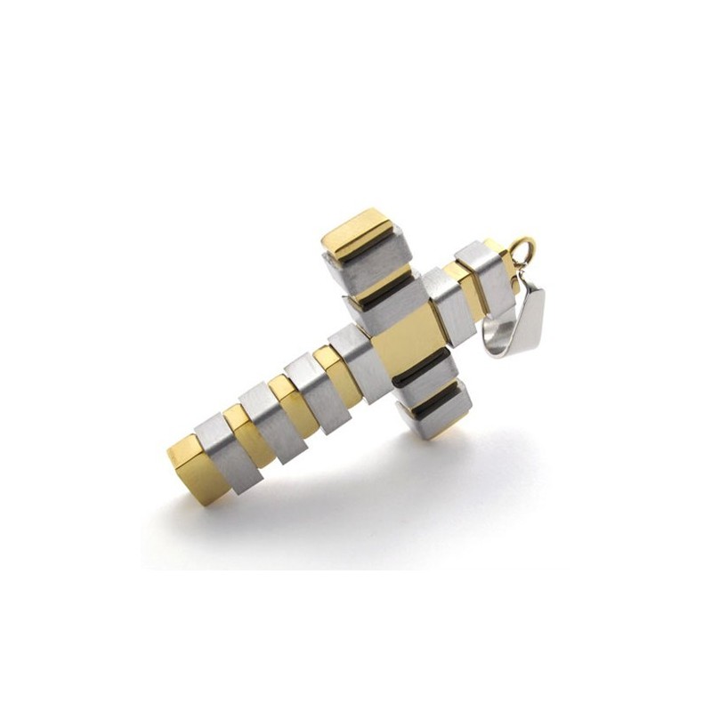 Gold Titanium Cross Pendant