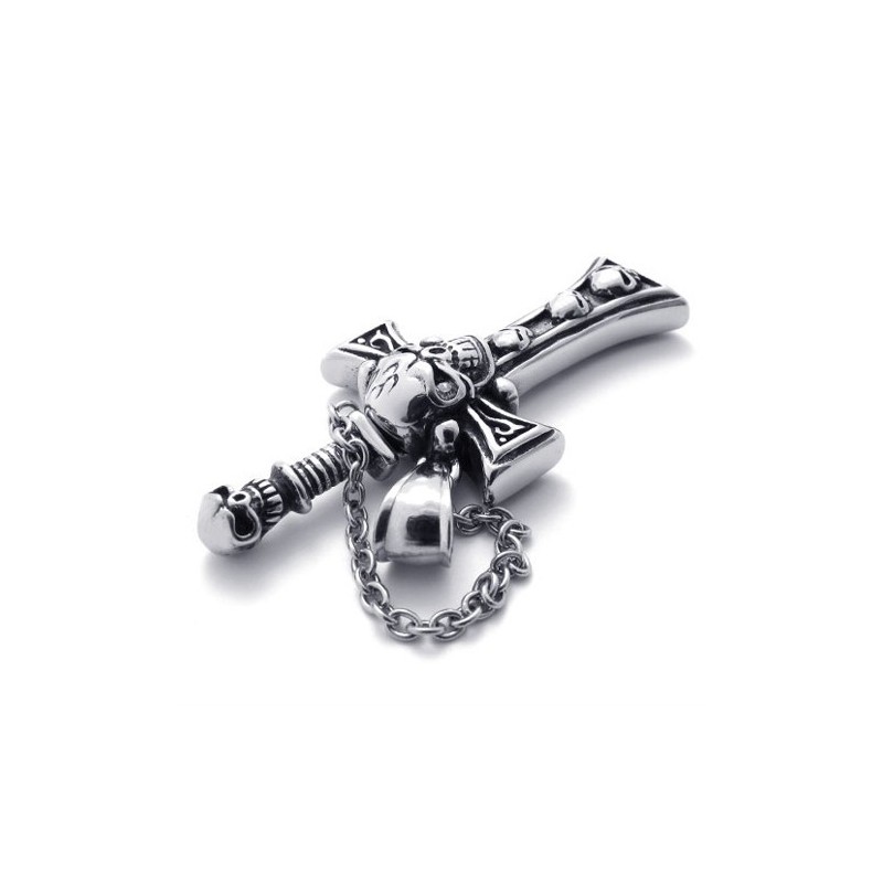 Skull Dagger Titanium Cross Pendant Skull Dagger Titanium Cross Pendant