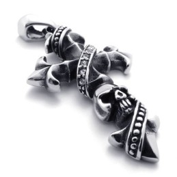Skull Titanium Cross Pendant