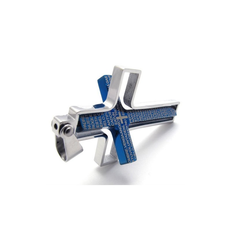 Blue Titanium Cross Pendant Blue Titanium Cross Pendant