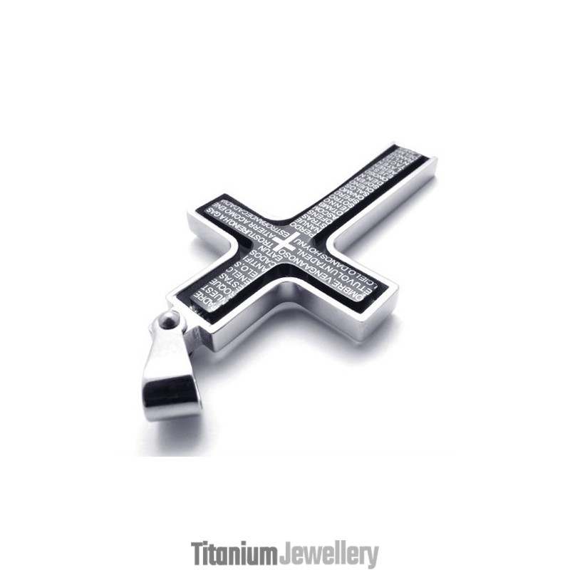 Black Titanium Cross Pendant