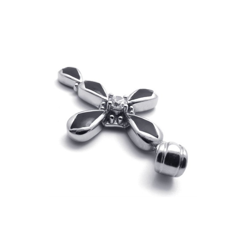 Diamond Titanium Cross Pendant