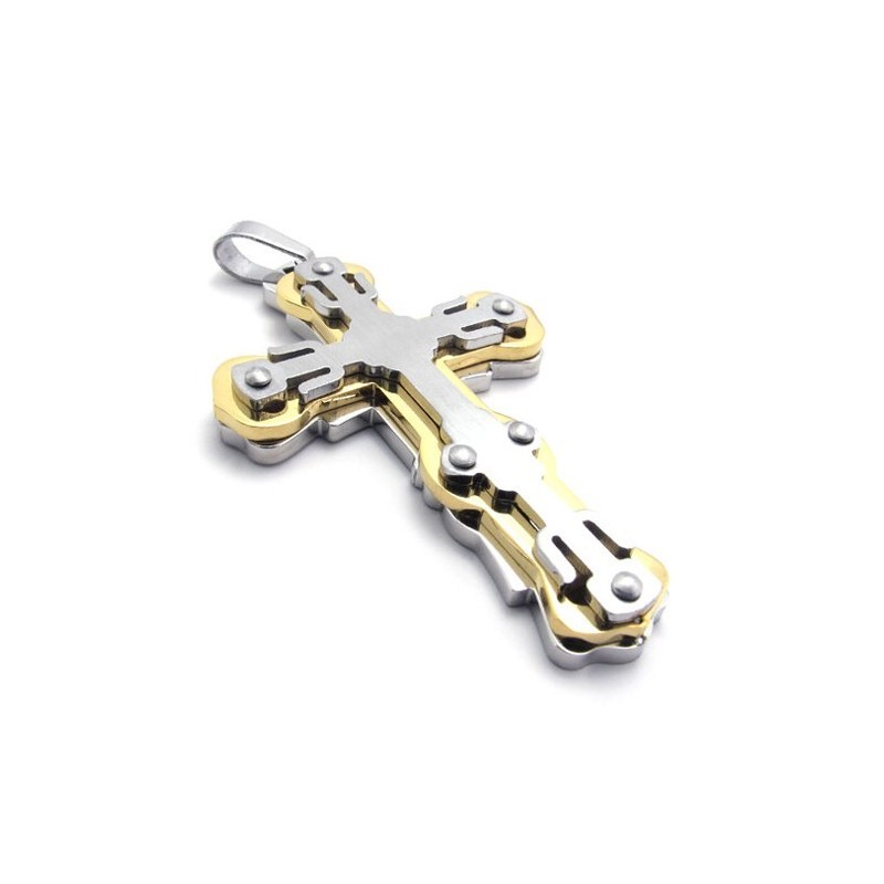 Gold Titanium Cross Pendant