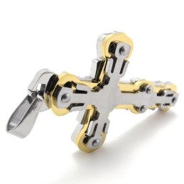 Gold Titanium Cross Pendant