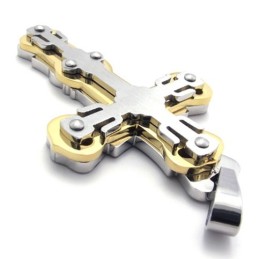 Gold Titanium Cross Pendant