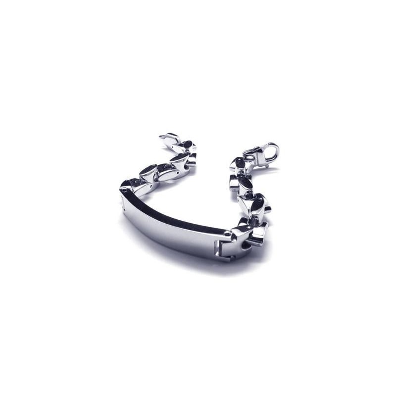 Men's Boy'S Silver Pure Titanium Charm Chain Bracelet Men's Boy'S Silver Pure Titanium Charm Chain Bracelet