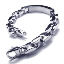 Men's Boy'S Silver Pure Titanium Charm Chain Bracelet