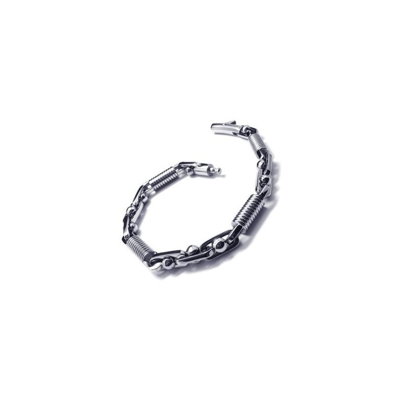 Men's Boy'S Silver 316L Pure Titanium Charm Bracelet