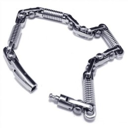 Men's Boy'S Silver 316L Pure Titanium Charm Bracelet