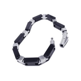Men's Boy'S Silver Pure Titanium Chain Charm Bracelet