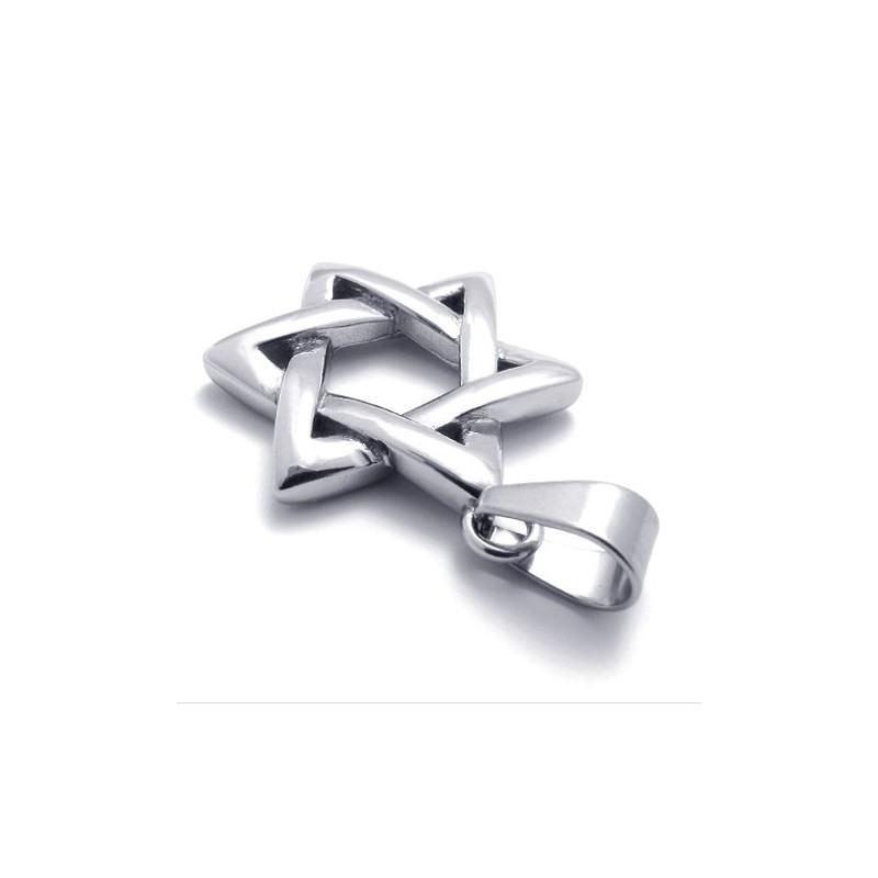 Lucky Hexagram Titanium Pendant