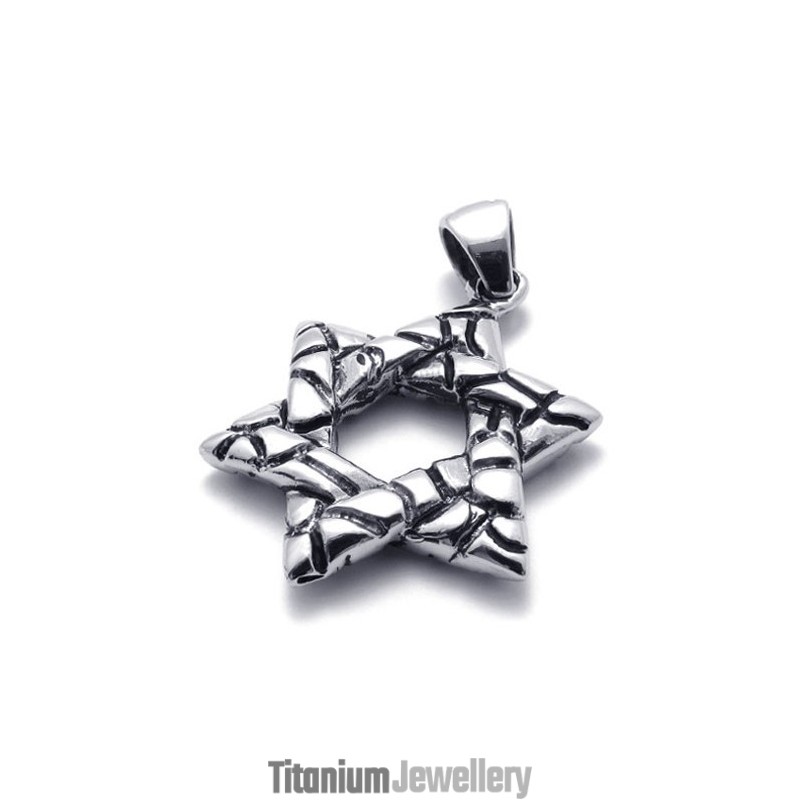 Lucky Hexagram Titanium Pendant Lucky Hexagram Titanium Pendant