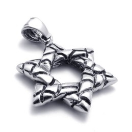 Lucky Hexagram Titanium Pendant