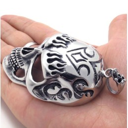 Skull Mask Titanium Pendant