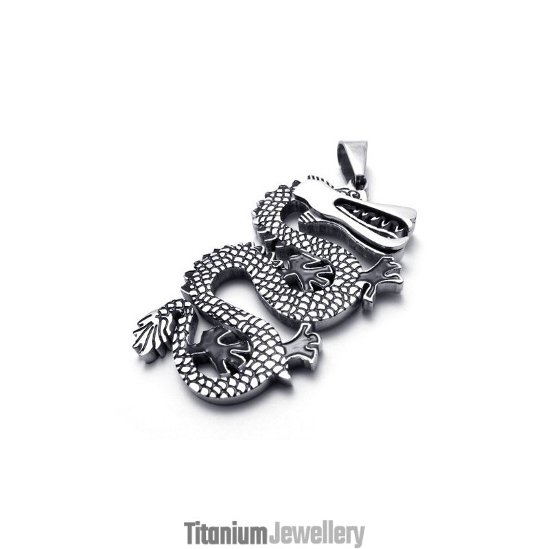 Black Dragon Titanium Pendant Black Dragon Titanium Pendant