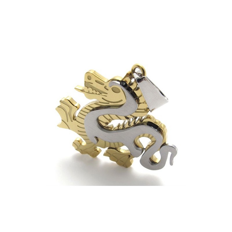 Gold Dragon Titanium Pendant Gold Dragon Titanium Pendant