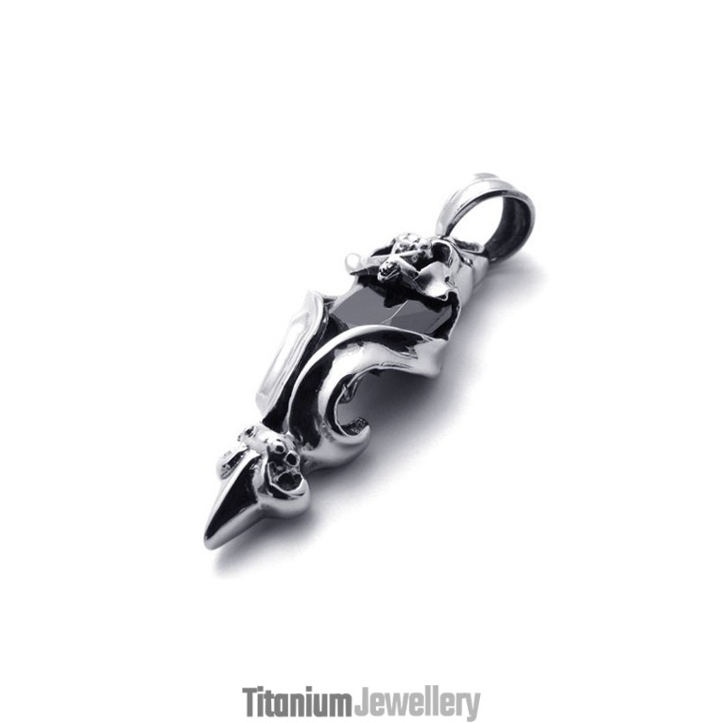 Black Diamond Titanium Pendant