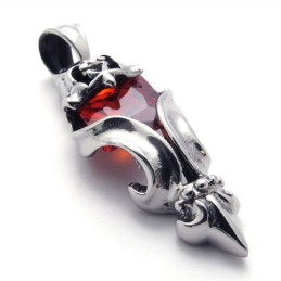 Red Diamond Titanium Pendant