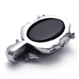 Cross Black Gem Titanium Pendant