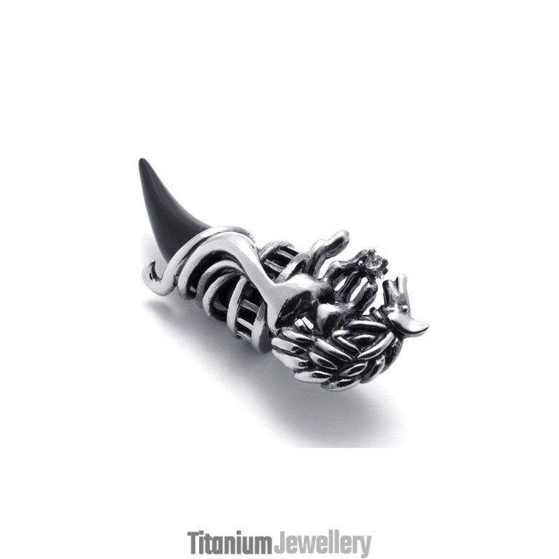 Black Horn Titanium Pendant