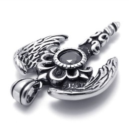 Wings Gem Titanium Pendant