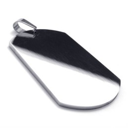 Polished Dog Tag Titanium Pendant