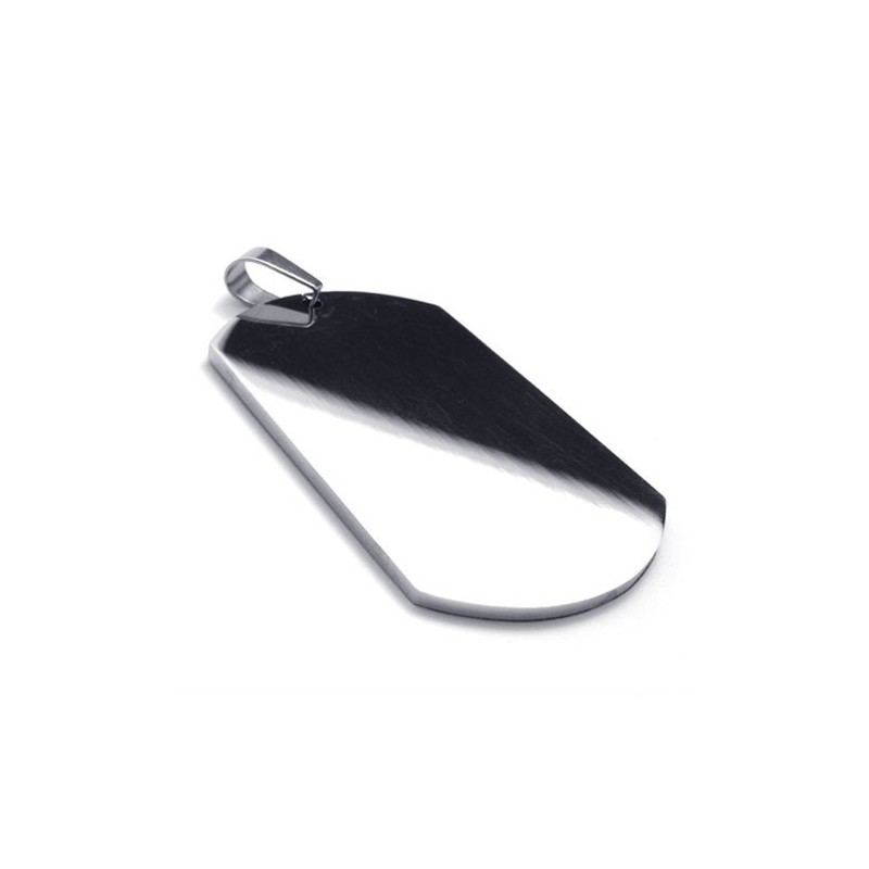 Polished Dog Tag Titanium Pendant
