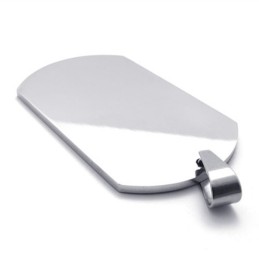 Polished Dog Tag Titanium Pendant