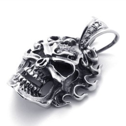 Skull Diamond Titanium Pendant