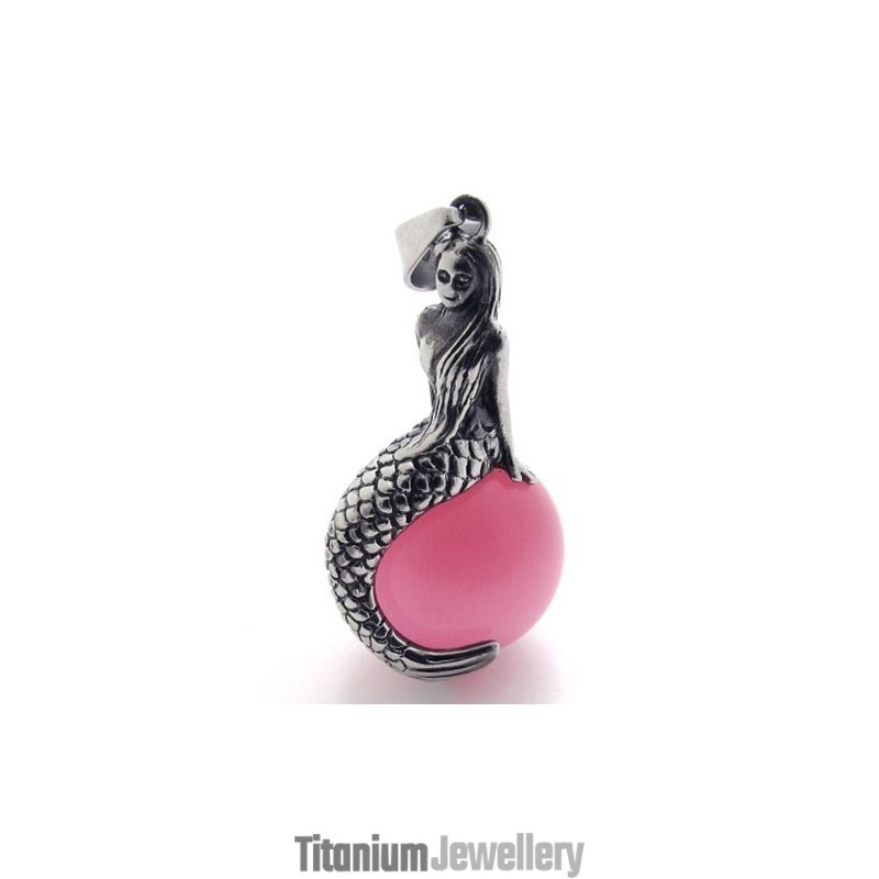 Mermaid Gem Titanium Pendant