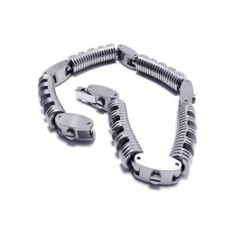 Men's Boy'S Silver Pure Titanium Chain Charm Bracelet