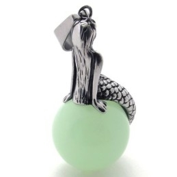 Mermaid Gem Titanium Pendant