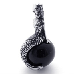 Mermaid Gem Titanium Pendant
