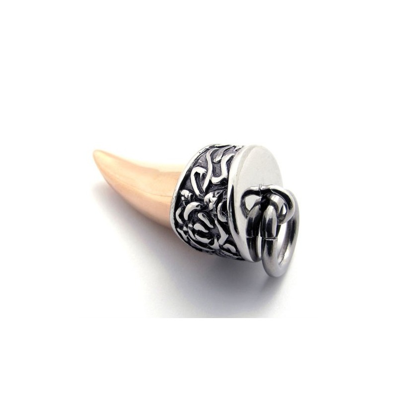 Coffee Gold Lovers Titanium Pendant