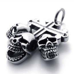 Skull Titanium Cross Pendant