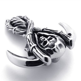 Ghost Skull Titanium Pendant