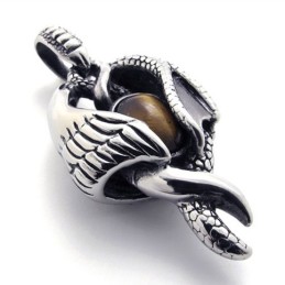 Wing Claw Gem Titanium Pendant