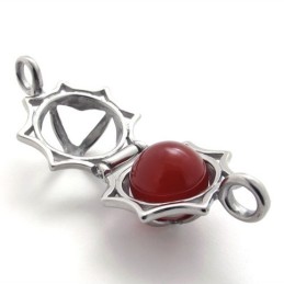 Lovers Agate Titanium Pendant