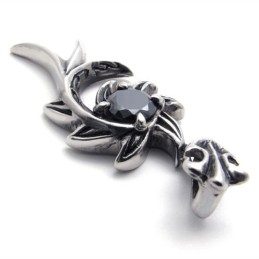 Black Diamond Mermaid Titanium Pendant