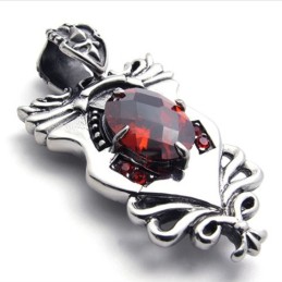 Red Diamond Titanium Pendant