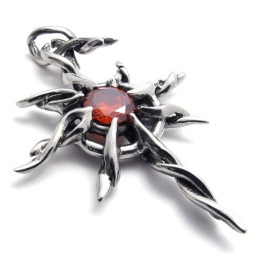 Red Diamond Titanium Pendant