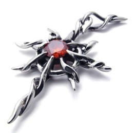 Red Diamond Titanium Pendant