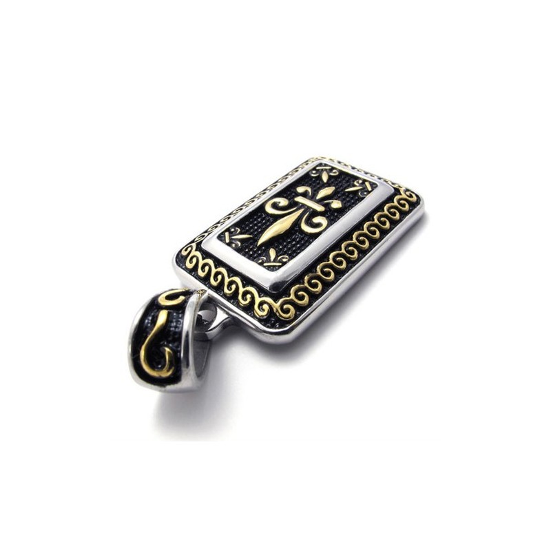 Gold Dog Tag Titanium Pendant Gold Dog Tag Titanium Pendant