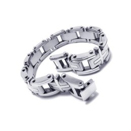 Men's Boy'S Silver Pure Titanium Charm Cross Bracelet
