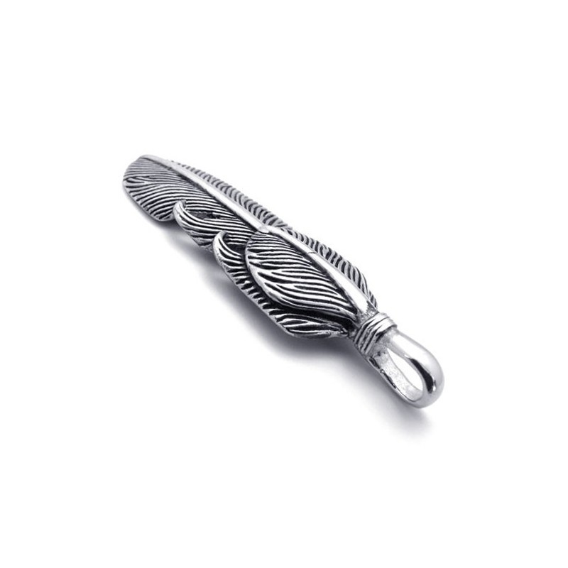 Wing Feather Titanium Pendant Wing Feather Titanium Pendant