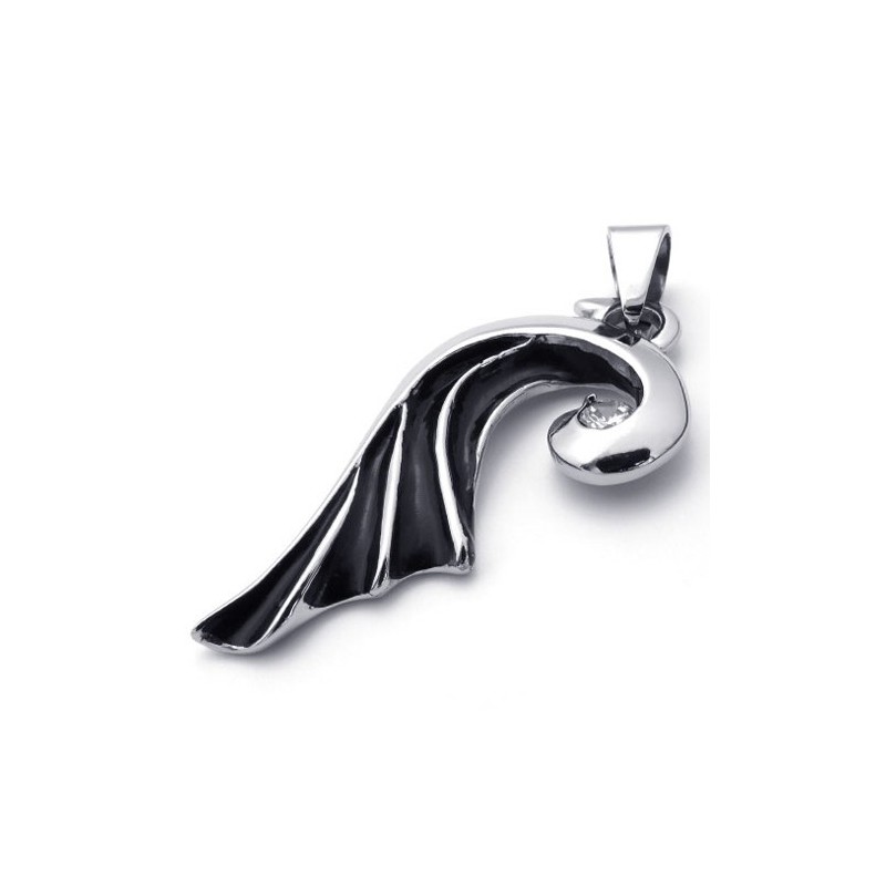 Wing Diamond Titanium Pendant