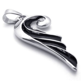 Wing Diamond Titanium Pendant