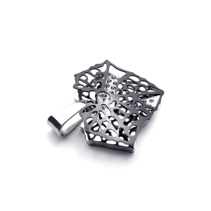 Black Leaf Lovers Titanium Pendant Black Leaf Lovers Titanium Pendant