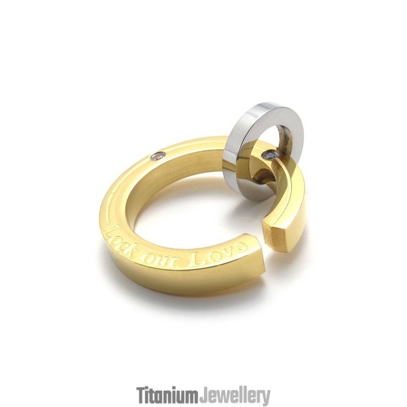 Gold Lovers Men's Titanium Pendant Gold Lovers Men's Titanium Pendant
