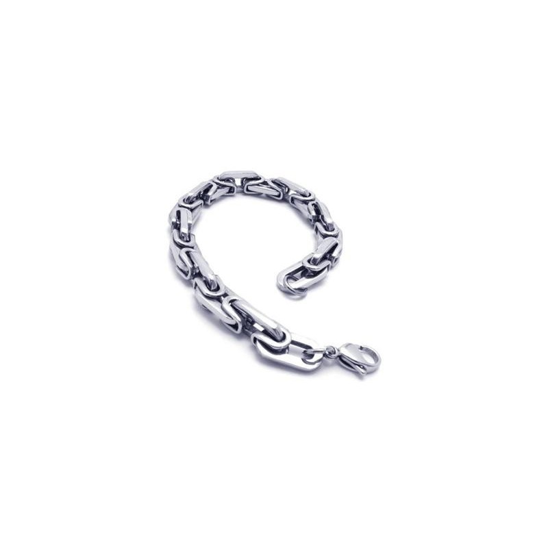 Men's Boy'S Silver Pure Titanium Link Charm Bracelet